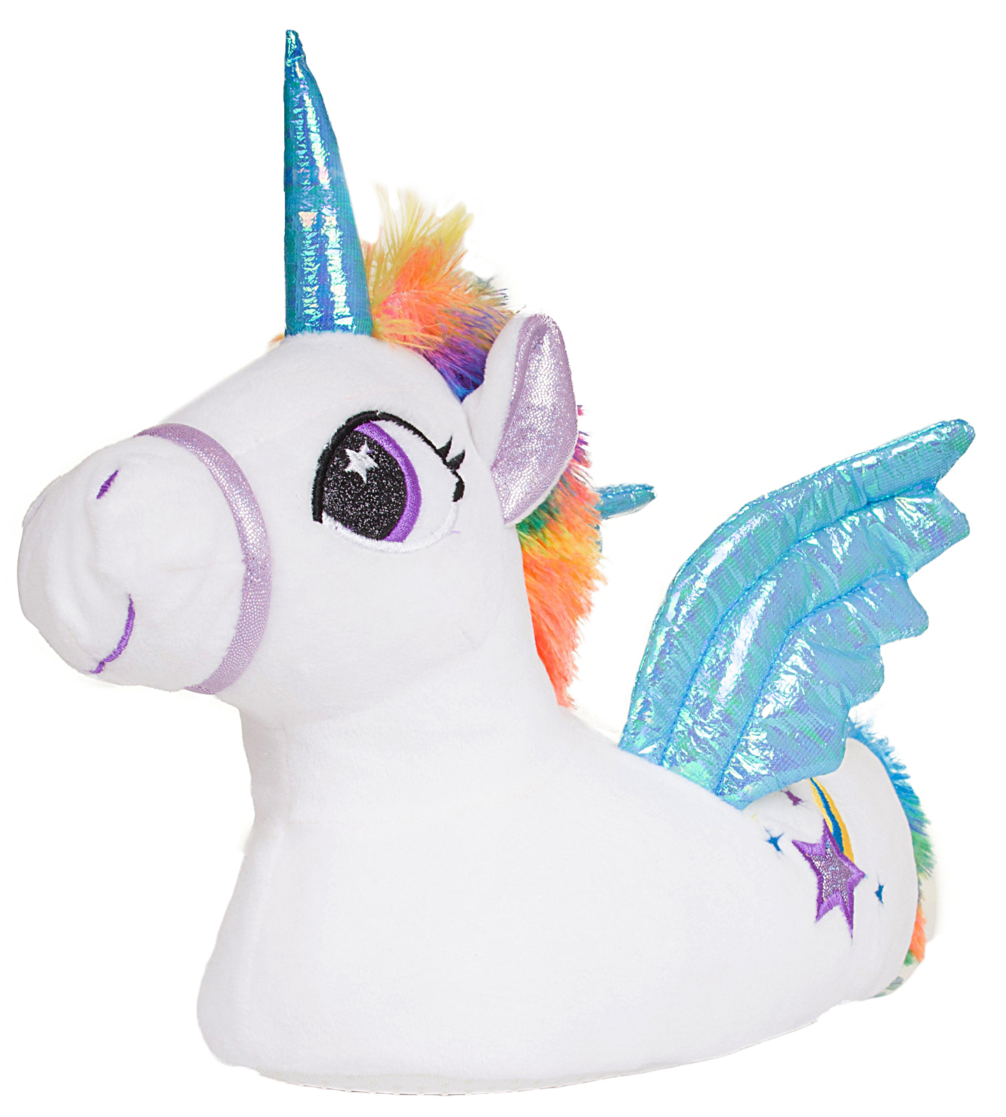 Womens Girls Novelty 3D Character Plush Unicorn Slippers Ladies Gift